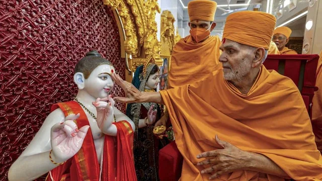 Swaminarayan Akshardham Temple Jodhpur during grand inauguration ceremony with devotees and dignitaries