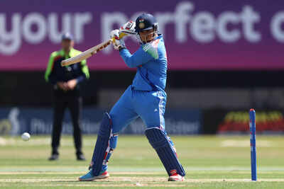 Vaibhav Suryavanshi hitting a six during India U19 vs Australia U19 final ODI in Brisbane