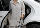 Stylish and Comfortable Airport Fashion Outfit with Layers and Accessories