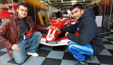 Narain Karthikeyan and Ajith Kumar preparing for Asian Le Mans Series race