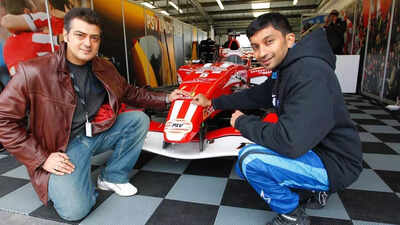 Narain Karthikeyan and Ajith Kumar preparing for Asian Le Mans Series race
